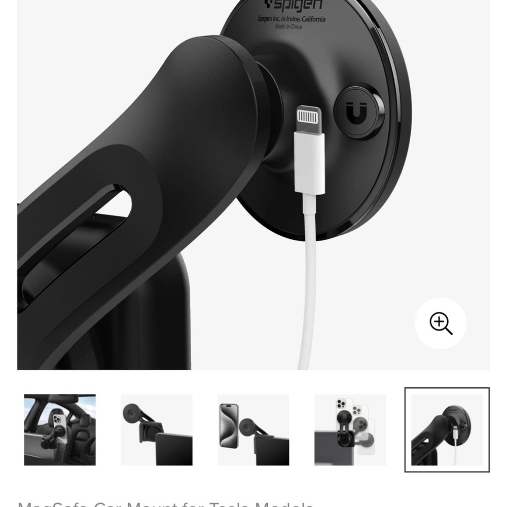 Black MagSafe Car Mount for Tesla Models‎ - Picture 5 of 8